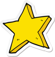 pegatina de una estrella de dibujos animados png