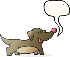 hand drawn speech bubble cartoon happy little dog png