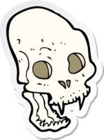 sticker of a cartoon spooky vampire skull png