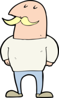 cartoon bald man with mustache png