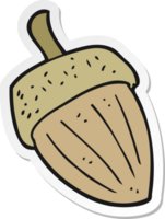 sticker of a cartoon acorn png