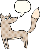 hand drawn comic book speech bubble cartoon wolf png