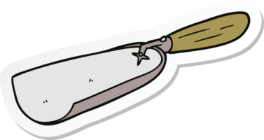 sticker of a cartoon coal shovel png