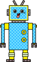 comic book style cartoon of a robot png