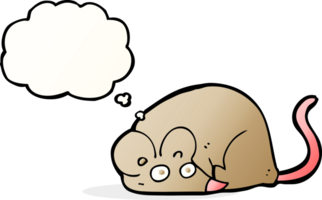 cartoon mouse with thought bubble png