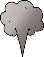 cartoon doodle whooshing cloud png