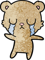 personaje de dibujos animados de oso llorando png