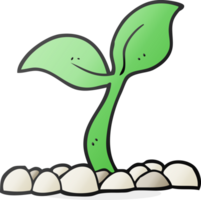 hand drawn cartoon seedling png