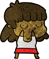 cartoon indifferent woman png