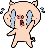 desenho de porco chorando png