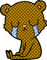 personaje de dibujos animados de oso llorando png