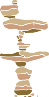 cartoon doodle of stacked stones png