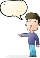 cartoon pointing man with speech bubble png