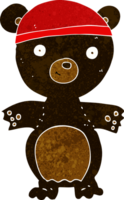 urso preto bonito dos desenhos animados png