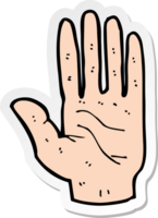 Aufkleber einer Cartoon-Hand png