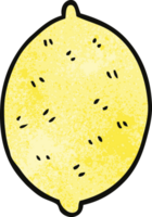 tecknad doodle citron frukt png