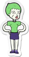 sticker of a cartoon halloween girl png