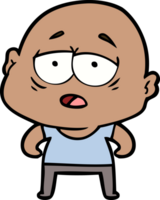 cartoon tired bald man png