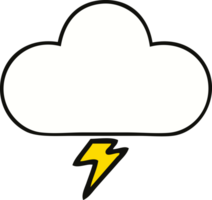 cute cartoon of a thunder cloud png