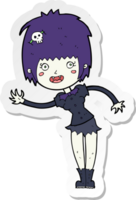 sticker of a cartoon vampire girl png