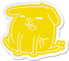 pegatina de dibujos animados kawaii de un lindo perro png