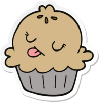 sticker of a cute cartoon pie png