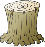 main tiré dessin animé gros arbre souche png