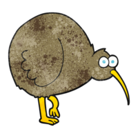 hand textured cartoon kiwi bird png