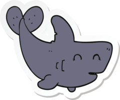 sticker of a cartoon shark png