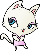 cute cartoon female cat png