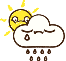 Kreidezeichnung der weinenden Wolke png