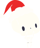 hand drawn christmas cartoon of kawaii skeleton png