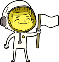 happy cartoon astronaut png