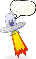 hand drawn speech bubble cartoon flying saucer png