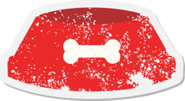 dog food bowl  grunge sticker png