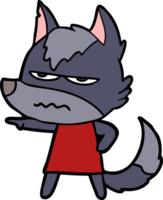 cartoon annoyed wolf png