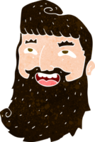 homme barbu en riant de dessin animé png