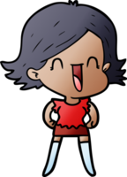 cartoon happy woman png