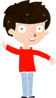 Cartoon-Junge mit Idee png