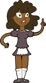 mucama preocupada de dibujos animados png