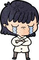 cartoon woman crying png