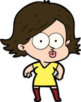 cartoon girl pouting png