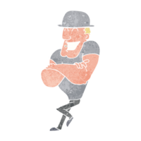 cartoon man wearing british bowler hat png