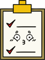 cute cartoon of a check list png