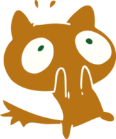 dibujos animados ilustración kawaii de un conmocionado gato png