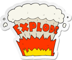 sticker of a cartoon explosion png