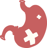 flat color style cartoon stomach png