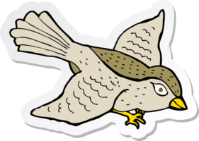 sticker of a cartoon flying bird png