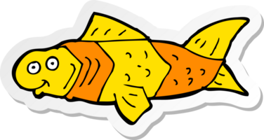 sticker of a cartoon funny fish png