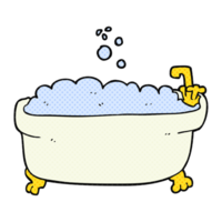 hand drawn cartoon bathtub png